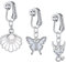 LAURITAMI 3pcs Faux Piercing Nombril Anneaux Nombril Barres Acier Chirurgical Ventre Anneau Nombril Non Piercing Bijoux