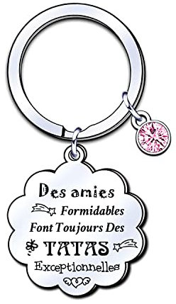 LUODAN Porte-clés Cadeau Noël Tata, Fête des Mères, Femmes au Foyer, Anniversaire, Famille (2)