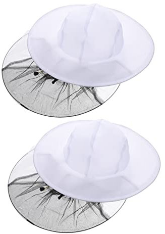YARNOW Bienenhut Hut Imkerhut Mit Schleier 2Stückepolycottonhaltenkopfanzughutweißebieneliefertimkermeshprofessionellehüteschleierimkernetz Imkerhut Mit Schleier Damen Netzkappen