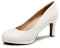 DREAM PAIRS Damen Pumps Anzugschuhe Klassische High Heels für Damen mit Plateau für Business und Arbeit SDPU2365W-E WEIß-PU Größe 41 (EUR)