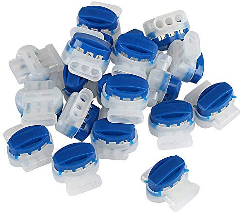 Kabelverbinderklemmen, 20 Stück 314-Verbindungsklemmen, mit Gel Gefüllte, Selbstabisolierende Pigtail-Kabelverbinder 314, Verbindungsklemmenverbinder Robotermotor-Rasenmäher
