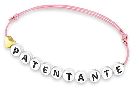 Obrjoyfly Patentante Armband, Handgefertigt Geschenk für Patentante, Armband Patentante Verstellbar 18-30cm, Patentante Geschenk alle Größen passend