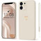Mitetabo für Handyhülle iPhone 12 Mini Hülle Gold Liebesherz Mädchen Case Weich Silikon Slim Stoßfest Kratzfeste Süßes Gold Love Schutzhülle für iPhone 12 Mini 5.4 Beige