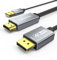 UANTIN - Cable HDMI activo a DisplayPort (4K 60Hz, 1080p 120Hz) adaptador HDMI unidireccional macho 2.0 a DP 1.2 para monitor compatible con GPU, portátil, AMD, NVIDIA, PS5, Xbox y más - 6 pies
