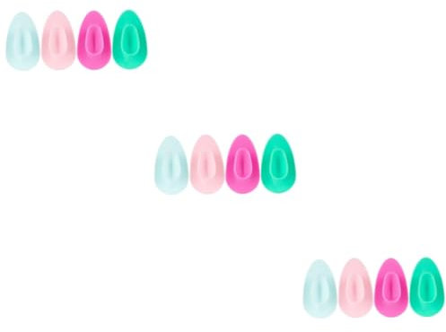 minkissy 12stücke Teiliges Gesichtsreinigungsbürste Aus Silikon Sanfte Peeling Und Reinigungsbürste Für Gesichtsreinigung Ergonomisch Hautfreundlich Für Hauttypen Farben