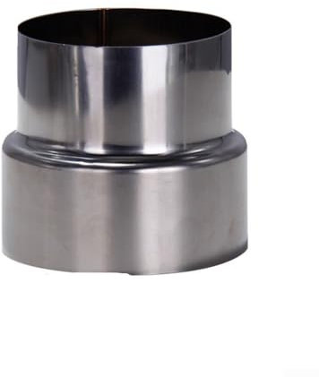 Edelstahl-Reduzierstück, verbindet Gerät mit Schornstein oder Stapel, optimiert für Kamine, Outdoor, Camping, Holzofen (Ø80 mm/Ø60 mm)