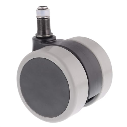 WAGNER Drehstuhlrolle/Bürostuhlrollen - DESIGN SOFT - Durchmesser Ø 60 mm, Bauhöhe 65 mm, intervallgebremst, Steckstift 11 x 20 mm, Tragkraft 50 kg - Made in Germany - 01011961