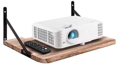 Étagère flottante pour projecteur, 41,1 x 27,9 cm (L x l), support mural pour routeur, boîtier de câble modem pour Xbox Series PS5 PS4 Bois SS1