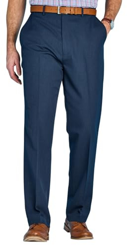 Pegasus Men's Stain-Resist Trouser with Hidden Stretch Waistband Easy-Care and Versatile Pants Navy 44W / 31L
