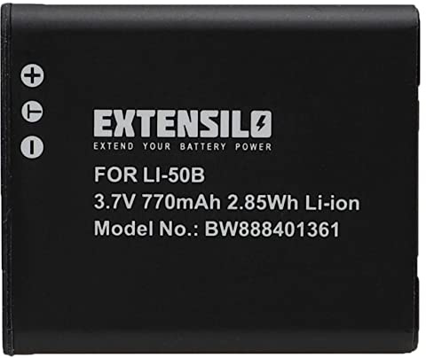 EXTENSILO Akku Ersatz für Pentax D-Li92 | für Kamera (770 mAh, 3,7 V, Li-Ion)