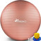 TRESKO® Gymnastikball BPA-Frei inkl. Luftpumpe | Ball für Fitness, Yoga, Gymnastik, Schwangerschaft, Core Training, Rücken | Yogaball Pezziball Pilatesball Sitzball Anti-Burst 300 kg