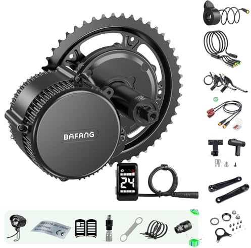Bafang 500W 36V Mittelmotor Kit BBS02B Elektrofahrrad-Umrüstsatz Mittelantrieb, Mittelmotor-Kit für Mountainbike, DIY eBike Pedelec Kit mit LCD Anzeige DZ40