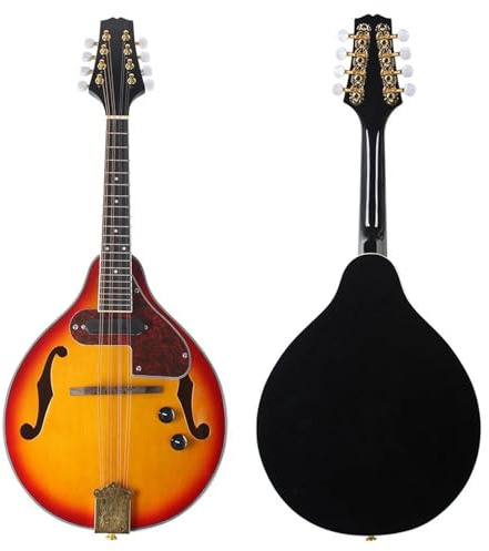 Mandoline 8-saitige Gitarre A-Stil Elektrische Mandoline Saiteninstrumente Mit Tasche Saitenplektrum Zubehör(Electric sound Set)