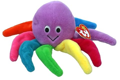 Ty Binky Octopus II Original Beanie Babies Regular - Weiches Plüschtier für Kinder, Teddybär, Babyspielzeug, Sammelbares Kuscheltier