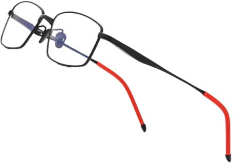 GddOGUK Fake Brille Retro-Brillenfassungen, Brillenfassungen aus reinem Titan, kreative quadratische Brillenfassungen, reduzieren Ermüdung der Augen, Brillen, Angenehm zu tragen