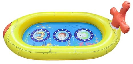 Tuxxjzm Piscine Gonflable pour - Petite Piscine extérieure 71X 39X21 Pouces avec Fontaine d'eau, Jouets d'été - Jouets d'été de Fontaine d'eau, Petite Piscine Gonflable, Piscine pour, épaissie pour
