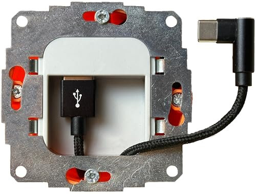 Bloc d'alimentation encastré USB 12W | Alimentation Continue pour tablettes et appareils USB | Compatible Samsung Tab, Lenovo Tab, iPads, etc. | Câble USB Inclus