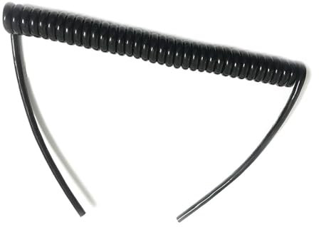 Câble Cord 4 Cœurs Câble Spiralé Noir Câble D'Alimentation 4 Broches 0,5 Mm Carré Câble Extensible Étendu 1 Mètre 2 Mètres 3 Mètres Câble Électrique Spiralé Extension Spiralée(Stretch 3 meter)