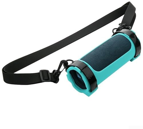 PETSTIBLE Coque de protection en silicone pour haut-parleur JBL Flip 6 avec design portable sur mesure (bleu clair)