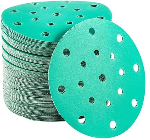 150mm Sanding Discs, 100pcs Sanding Discs Pads, Hook And Loop 60-2000 Grits For Random Orbital Sander Discs, 17-Holes ((800grit)
