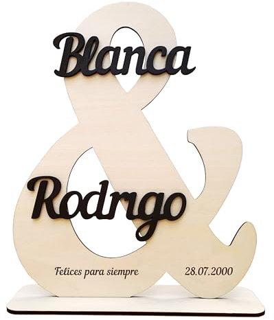 CUBIBOO ART Regalos Personalizados – Regalo Aniversario Pareja – Regalo de Boda para los Novios – Sois los Siguientes Novios – Cartel madera con Nombres