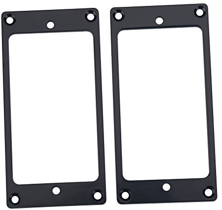 OPPWONG Humbucker Pickup Ringe, 2pcs Metal Humbucker Pickup Covers Humbucker Cover Humbucker Pickup -Rahmen Montageringe für Elektrogitarren (BLACK)