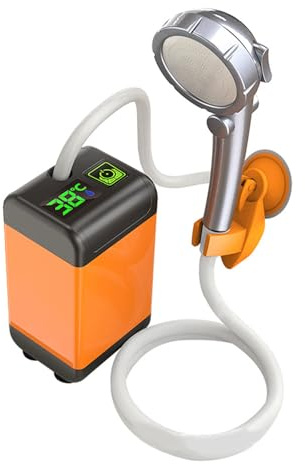 Portable Camping Shower Outdoor USB Rechargeable Electric Shower Pump for Camping, Hiking, Car Washing, Gardening, Pet Washing
