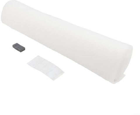 Lawnoval Rollo de papel de filtro absorbente de aceite para campana extractora, ignífugo, no tejido con imanes, protege la campana de la grasa para cocinar en casa (grande-46 cm x 10 m)
