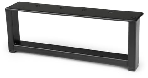 woplus Möbelbeine Schwarz Metall 190x70 mm – 1 Stück – Stabile Schrankfüße Rechteckig, Couchtischbeine Industrie-Design, Möbelfüße für Sideboard, Kommode & TV-Board inkl. Bodenschutz