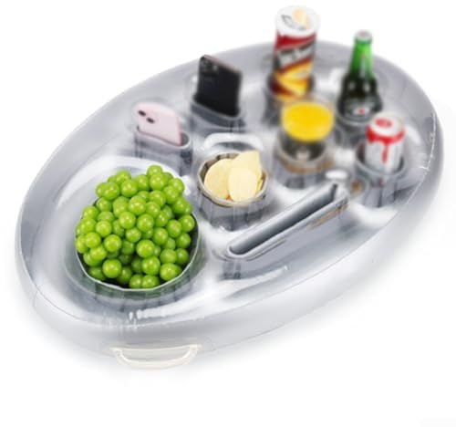 Durashmall Porte-boisson gonflable avec grande capacité pour adultes - Matériau robuste de 0,6 mm - Antistatique - Pour bouteilles de champagne, téléphones, collations, piscines, bateaux, fêtes