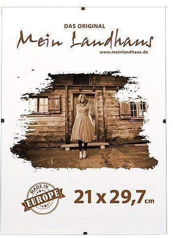 Mein Landhaus Bilderrahmen Rahmenlos | Din A 4 Rahmen für Urkunden und Bilder | Glasrahmen 21cm x 29,7cm (10 STK.)