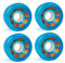 Koston Longboard Wheel Set Carlos Wheels 70mm/80A (4 Rollen) - Rollen Set Wheels
