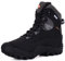 XPETI Women's Walking Boots Trekking Hiking Outdoor Shoes Waterproof Hiker Mountain Summer Vegan Lightweight Tall Safety Mid Black Size 8.5 UK