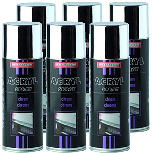 Troton CHROMESPRAY 400ml Spray Chrome Silber SPRÜHLACK CHROMEFARBE CHROMSPRAY CHROMLACK AUTOLACK EFFEKTSPRAY (6)