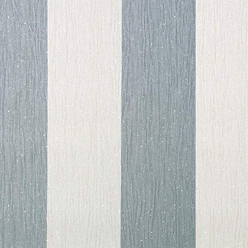Crystal Stripe Wallpaper Silver Ivory Glitter Sparkle Striped Textured Vinyl from YöL