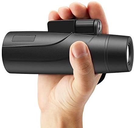 Fernglas Wasserdicht 12x Vergrößerung für Handy Monokular 12x50 mit Telefonhalterung zur Vogelbeobachtung mit Stativ