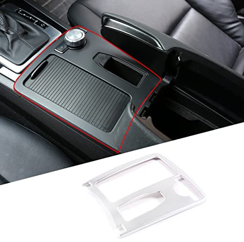 DIYUCAR For C Class W204 2008-2014 Car ABS Matte Silver Central Console Cup Holder Frame Trim Accessory For Benz E Class W212 Coupe W207 C207 Right Hand Drive