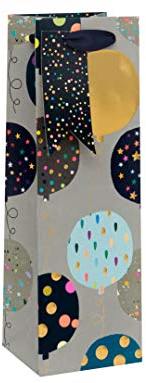 Glick Luxury Gift Bag, Birthday Large Gift Bag, Happy Birthday Gift Bag, Paper Salad Balloons Gift Bag, Gift Wrap Bag, Blue
