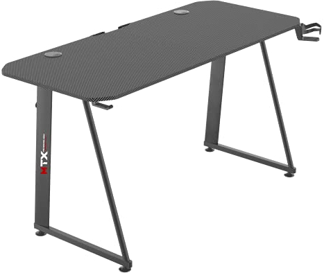 ZStyle Tavolo scrivania da Gaming Desk Postazione Computer Carbonio porta Cuffie Portabicchiere Laptop da Gioco Scrivania studio Gestione Cavi Ergonomica Gamer
