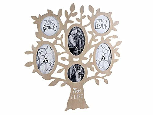 Gruppo Maruccia Quadro Portafoto a Forma di Albero della Vita con 6 Posti Foto Idea Regalo Idea Bomboniera