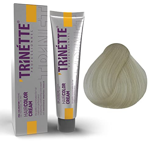Trinette Professionelle No 12.00 Platin Permanente Haarfarbe Creme 100 ml – Extra Helle Blondtöne, Starke Aufhellung, Klare Farbergebnisse, Langanhaltende Salonqualität