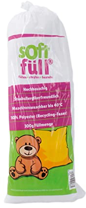 POWER FÜLL Softfüll Vliesband-Füllwatte 300gr | Aus 100% recyceltem Polyester | 100% Nachhaltiges Stopfmaterial – Bastellwatte – Kissenfüllung oder Stofftierfüllung | Allergiker freundlich (300)