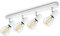 KYOTECH Deckenlampe E27 Deckenstrahler 4 Flammig 350° Schwenkbar Max. 60W Vintage Deckenleuchte E27 Spotleuchte Drehbar Weiß Deckenspots für Wohnzimmer, Schlafzimmer Ohne Leuchtmitte