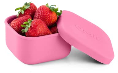 Omie Box Silikon Auslaufsichere Snackbehälter To Go, Frischhaltedosen mit Deckel – BPA-frei, luftdicht, spülmaschinen- und gefriergeeignet, ofenfest – 266 ml