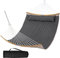 SUNCREAT Portable Double Hammock with Curved Spreader Bar, 450 lbs Capacity, Heavy Duty Outdoor Hammock with Outer Bag, Dark Gray