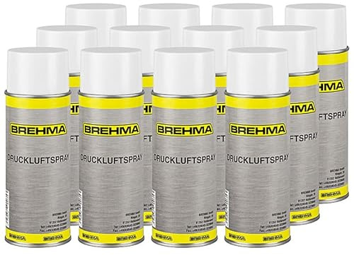 24x BREHMA Druckluftspray Druckluftreiniger 400ml mit Griff