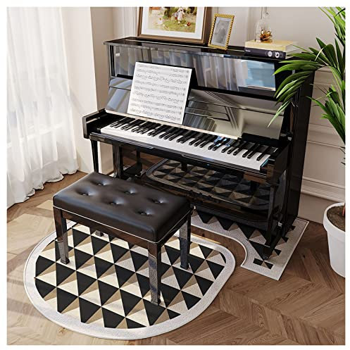 GRAEBA Upright Piano Rug Mat, 8Mm Dicke Schalldichten Klavier Teppichschutz Rutschfest/Stoßfest Boden Teppichmatte 70X160Cm / 110X110Cm/Style B/70 * 160+110 * 110Cm