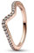 PANDORA Damenring Funkelnde Welle Roségoldfarben 182539C01-60 Ringgröße 60/19,1