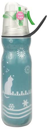 Roadoor 590 ml 3-in-1 Wasserflaschen, die Wasser kalt halten, große Mini-Maus-Sprühflaschen für Haare, Sprühflaschen, Fitnessstudio-Wasserflasche für Männer, Einheitsgröße