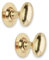 Infinity Decor Oval Mortice Door Knobs in Solid Brass- Victorian Period Style Door Pull Handles (Polished Brass)